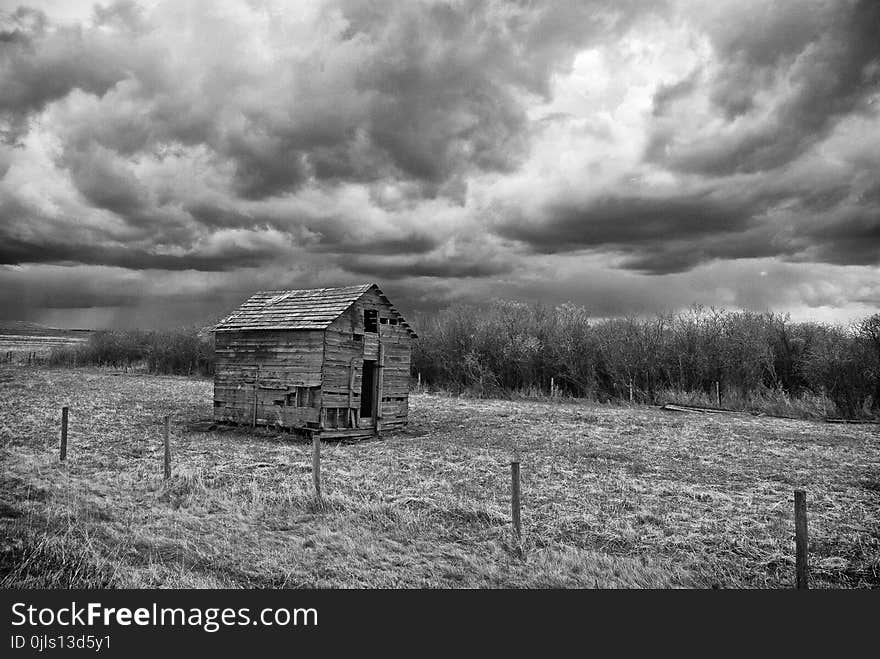 Cloud, Sky, Black And White, Monochrome Photography