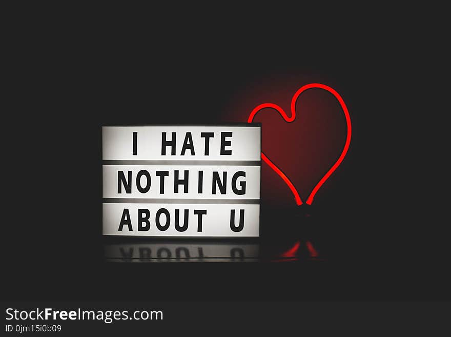 I Hate Nothing About You With Red Heart Light