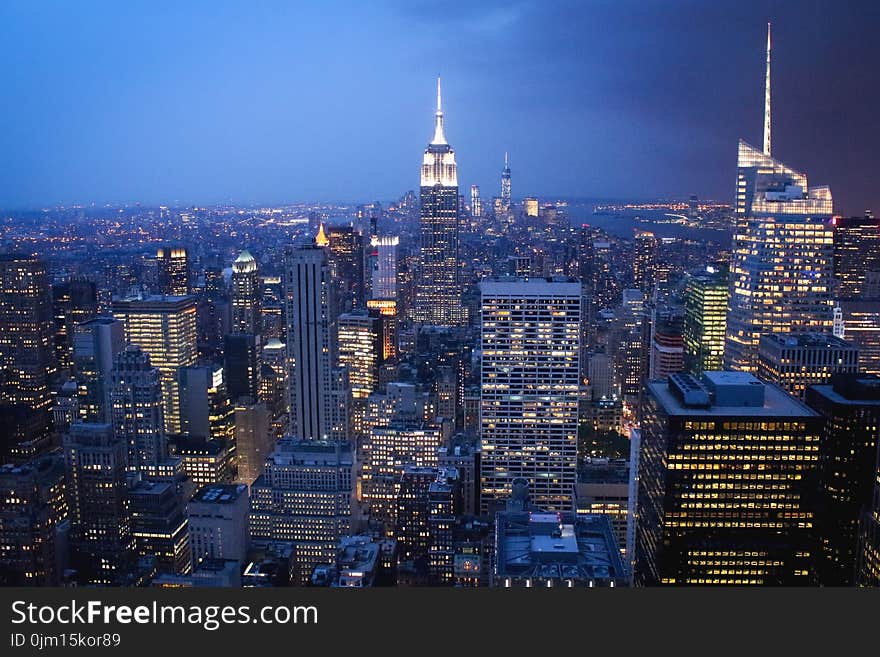 Aerial View of Skyscraper Buildings