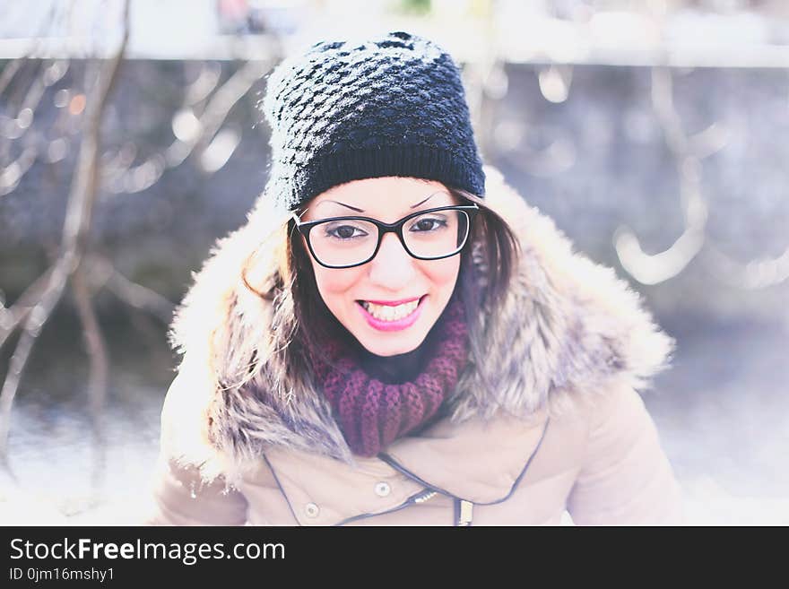 Woman Wearing Brown Coat