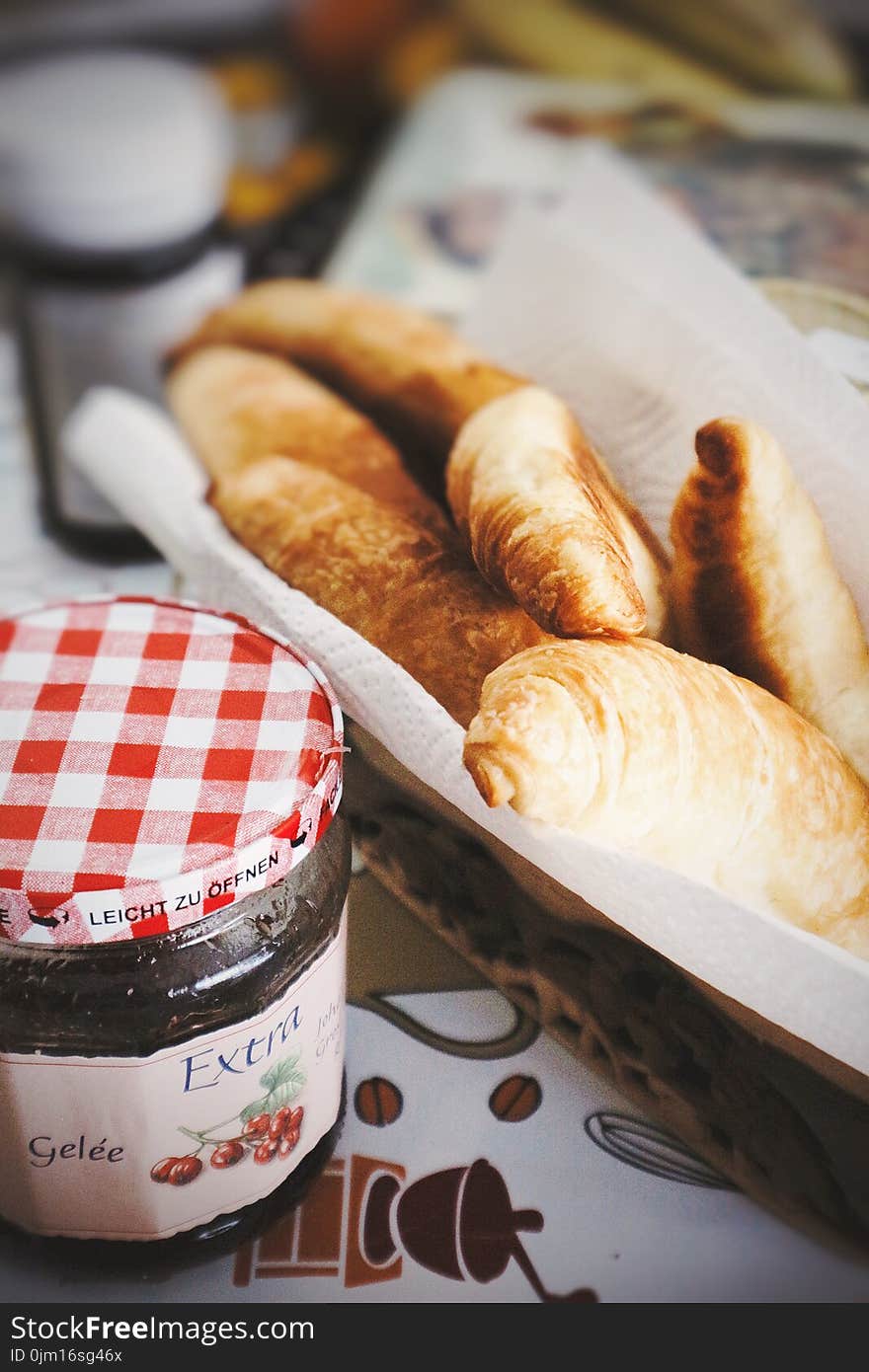 Close-up Photo Of Bread On Basket