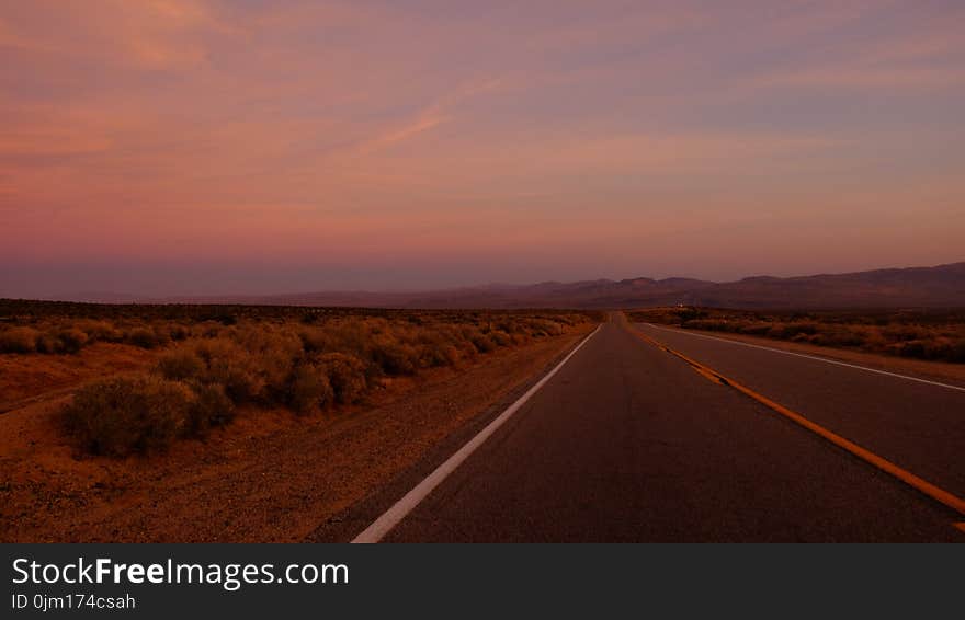 Empty Road in Dessert