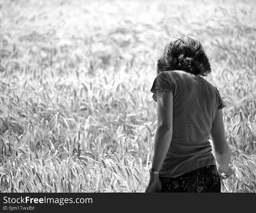 Black and White Female Photo