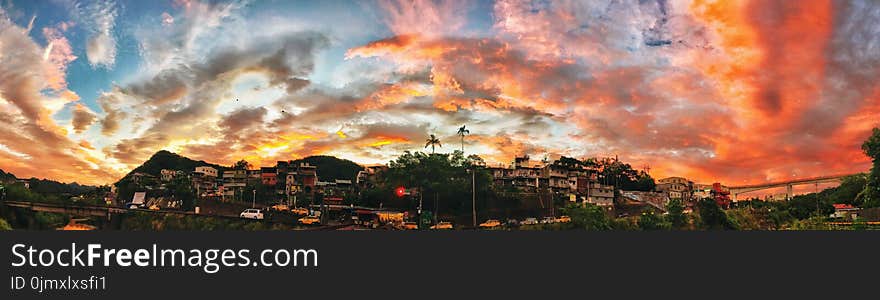 Village Houses during Sunset