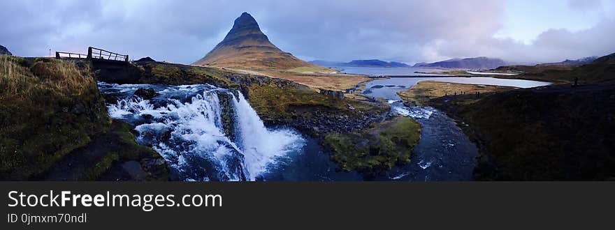 Mountain over Waterfalls Photo