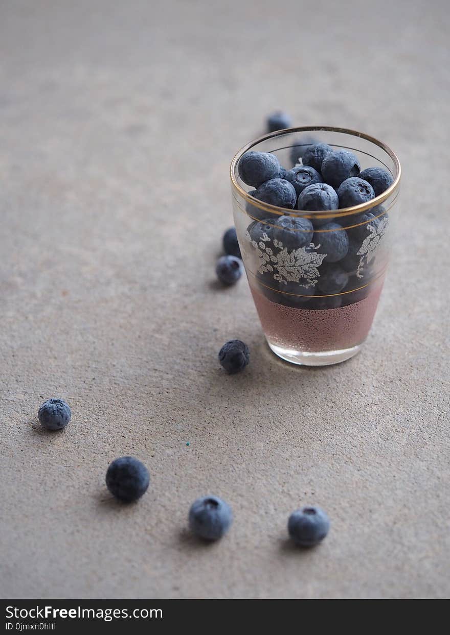 Closeup Photo of Cup of Blueberry