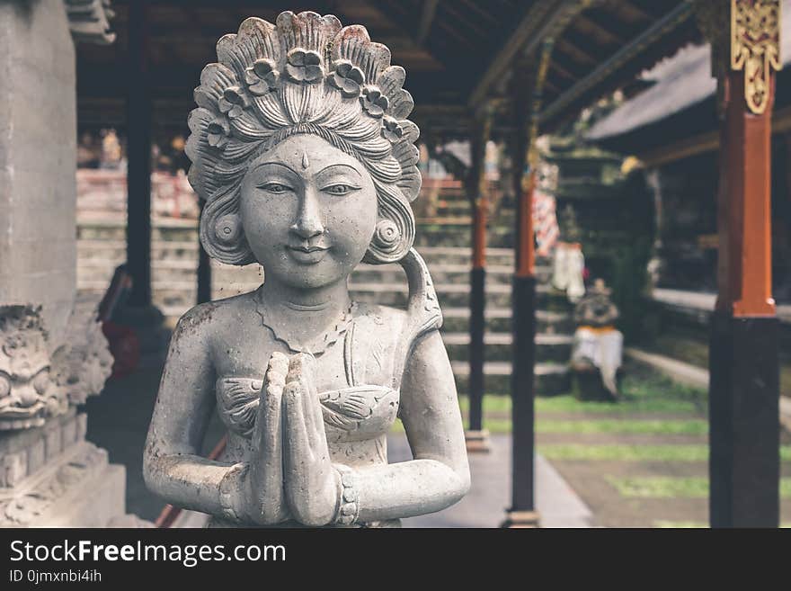 Woman Praying Statue