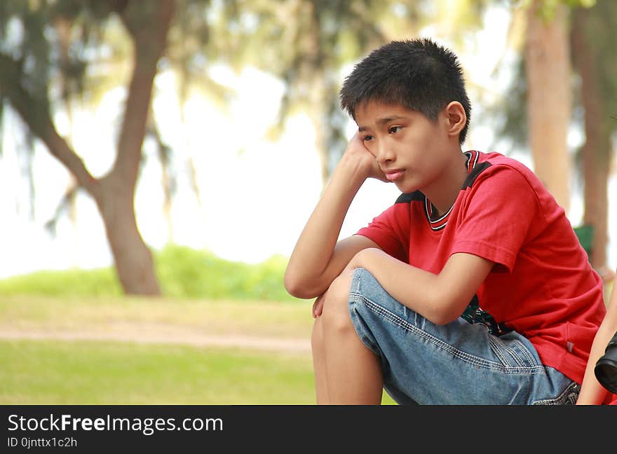 Nature, Person, Sitting, Boy