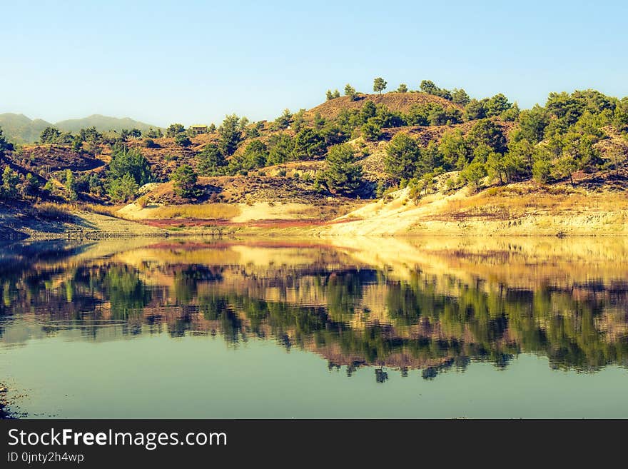 Reflection, Nature, Water, Reservoir