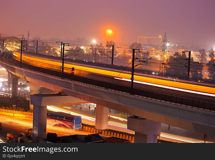 Timelapse Photo of Train