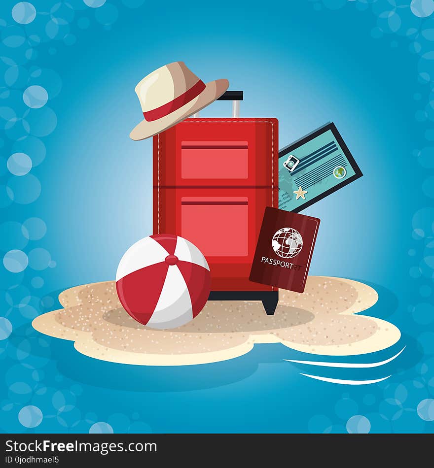 Summer vacattions set icons vector illustration design