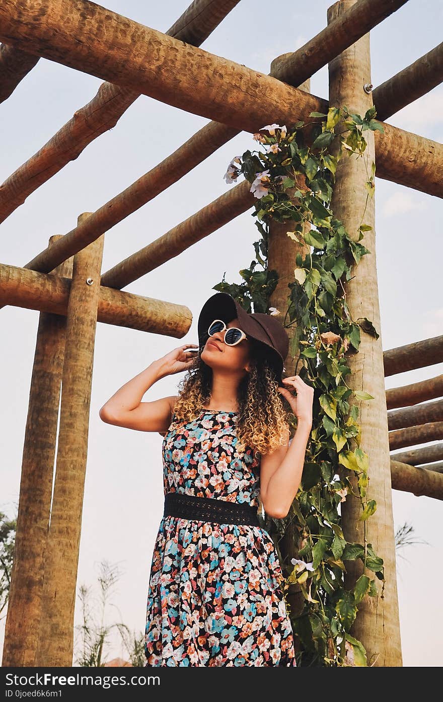 Flower, Tree, Girl, Dress