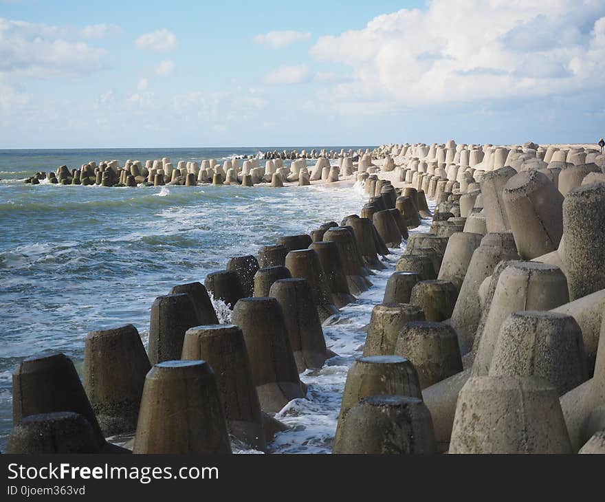 Sea, Breakwater, Shore, Coast