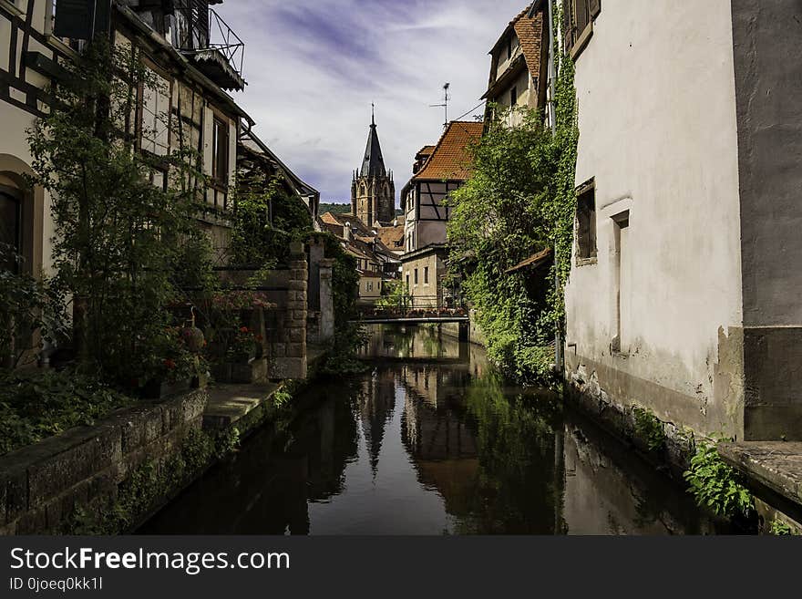 Waterway, Reflection, Water, Canal