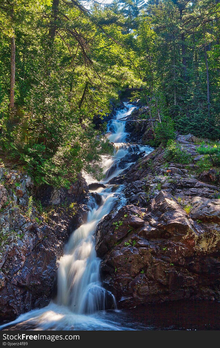 Water, Stream, Nature, Waterfall