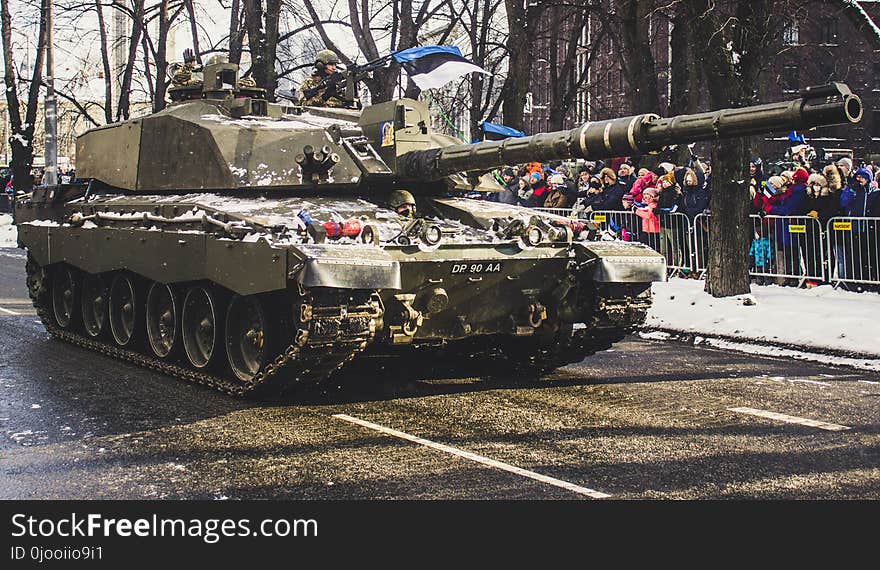 Soldier Tank on Road