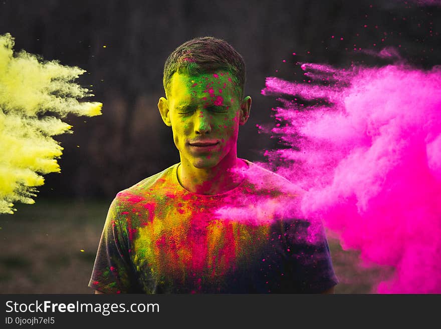 Closeup Photo of Man Close Eyes and Mouth