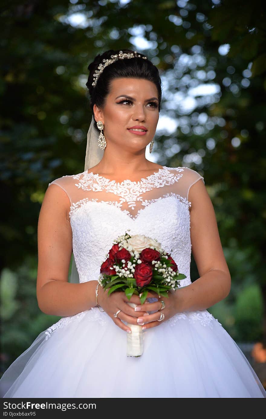 Flower, Bride, Gown, Wedding Dress