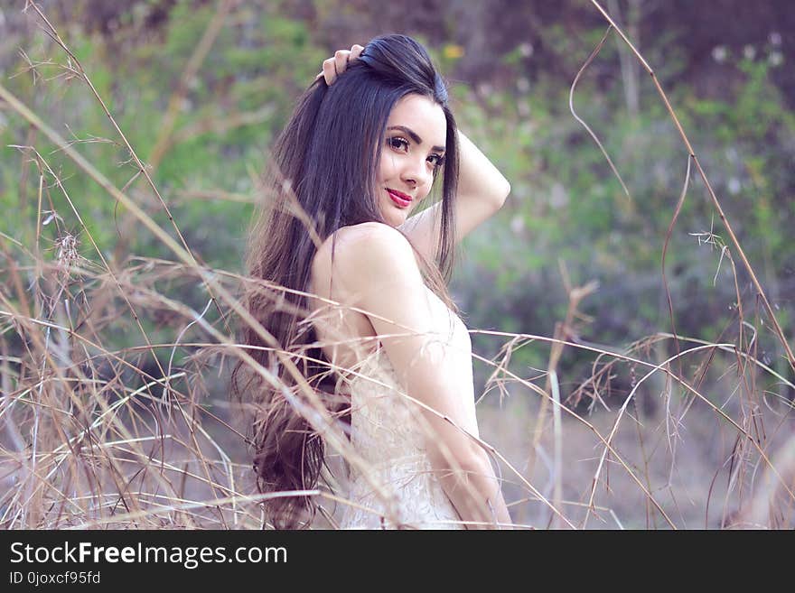 Beauty, Girl, Lady, Grass