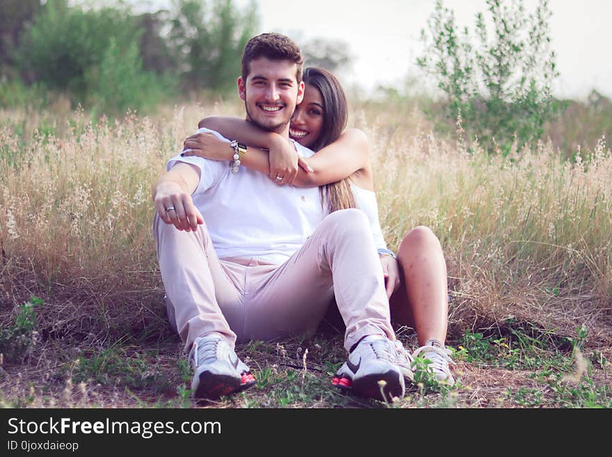 Photograph, Grass, Emotion, Sitting