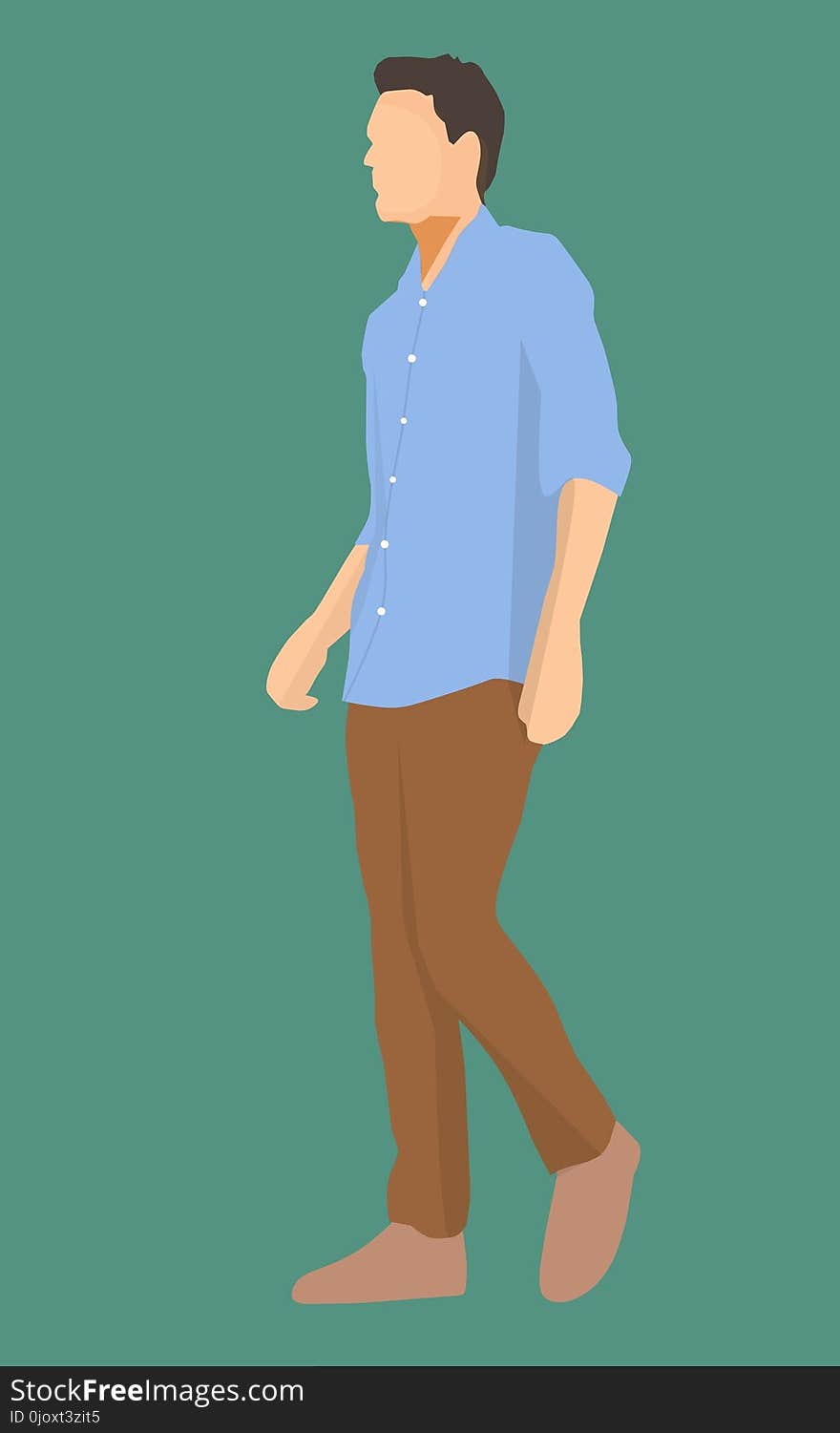 Blue, Clothing, Standing, Man