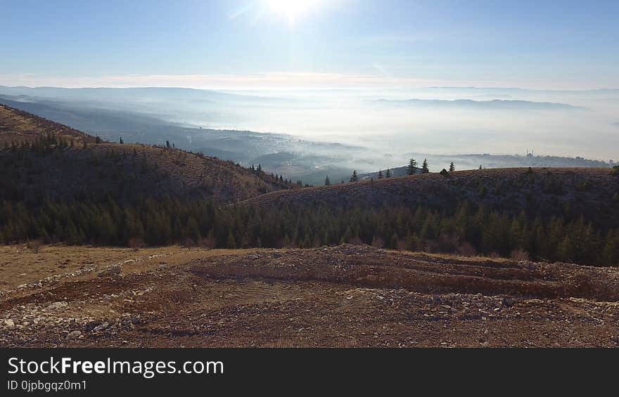 Mountain Under Blue Sky View