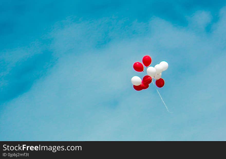 White and Red Balloons