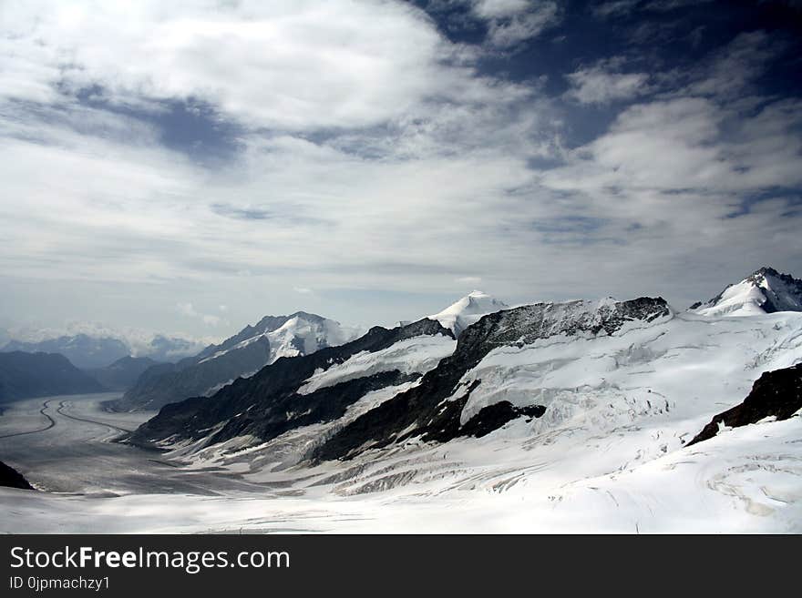 White Snow-capped Mountain