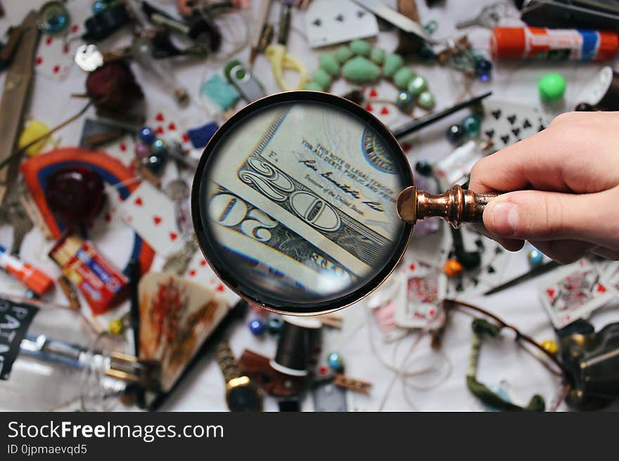 Close-up Photography of Magnifying Glass