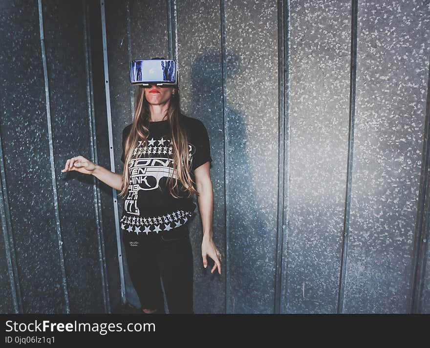 Woman Wearing Vr Glasses