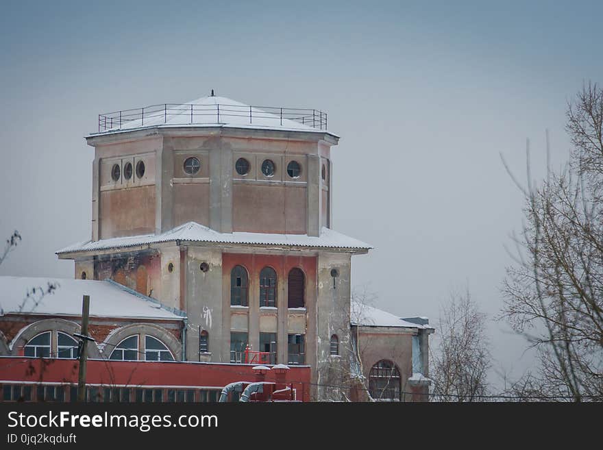 Old Factory Building in the Winter