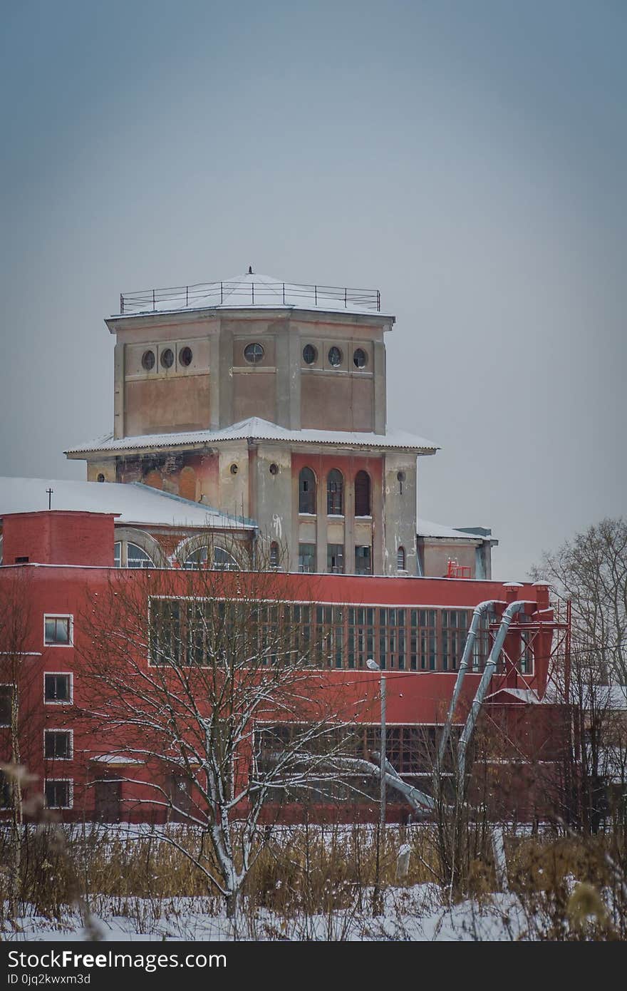 Old Factory Building in the Winter