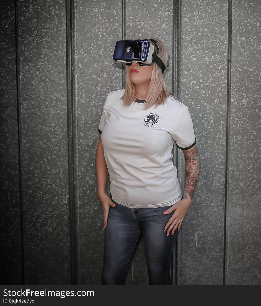 Woman Wearing Vr Goggles