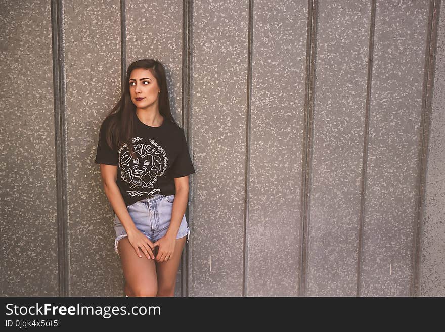 Photo of Woman Wearing Black Shirt