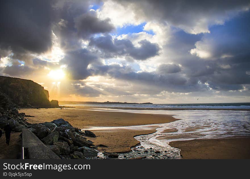 Beach Shore during Sunset