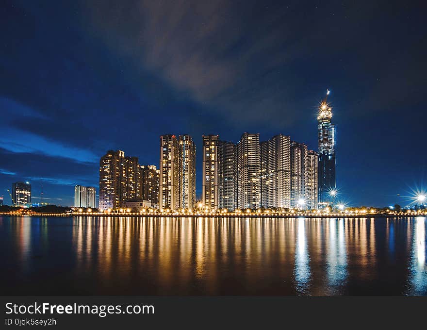 City Landscape during Night Time