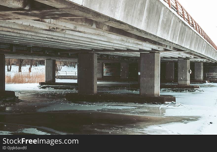 Gray Concrete Bridge