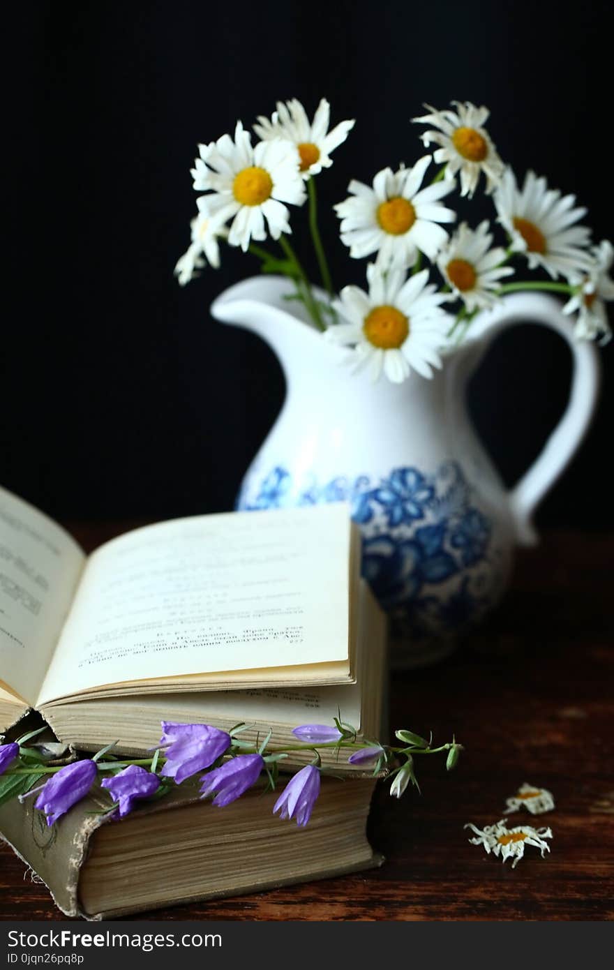 Books and flowers