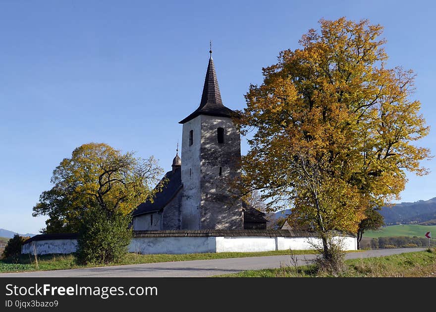 Tree, Church, Sky, Place Of Worship