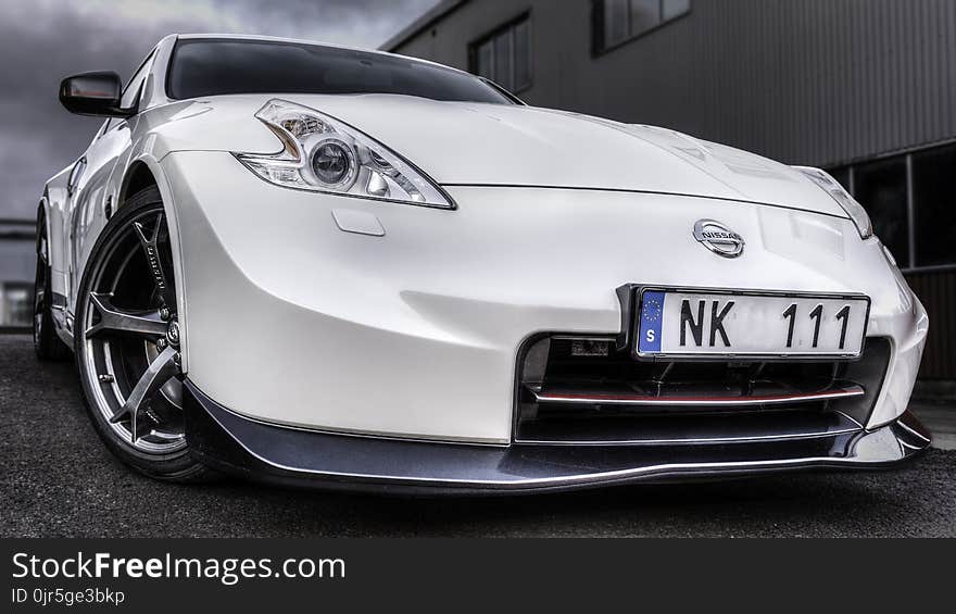 White Nissan Fairlady 370z Digital Wallpaper