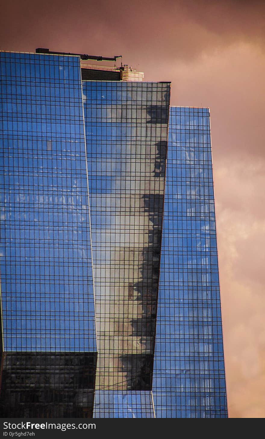 Blue Glass High-rise Buildings