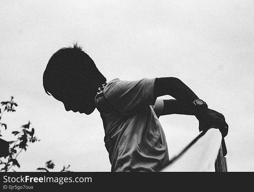 Person in White T-shirt