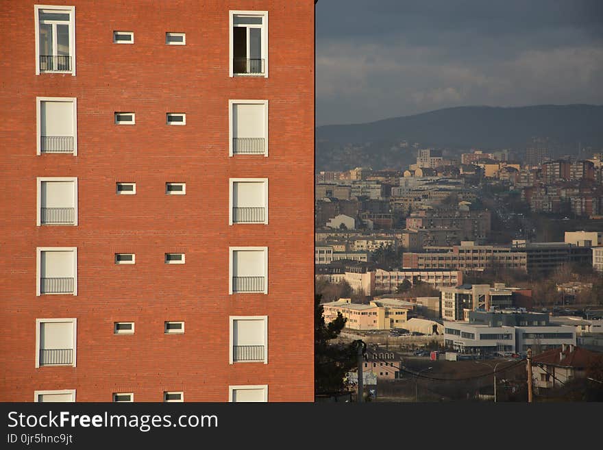 Orange Concrete Building