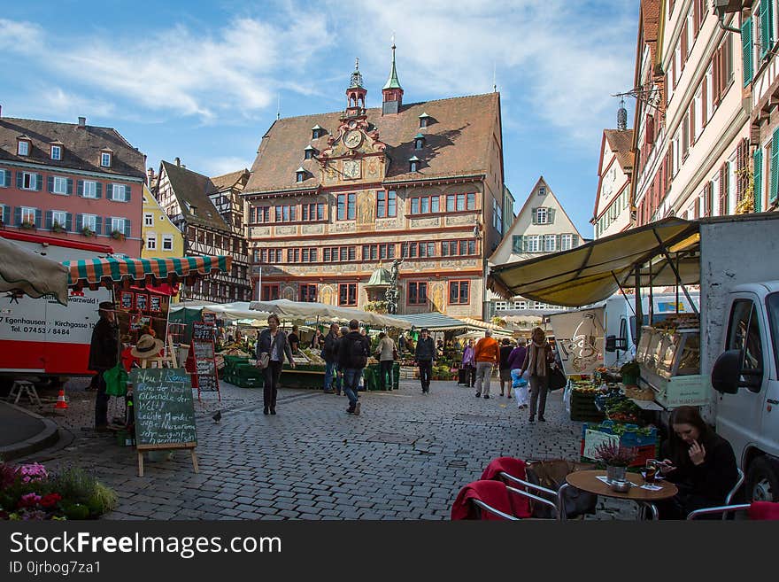 Marketplace, City, Market, Town