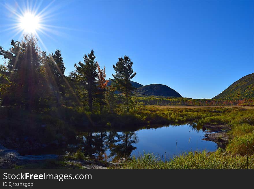 Reflection, Nature, Wilderness, Sky