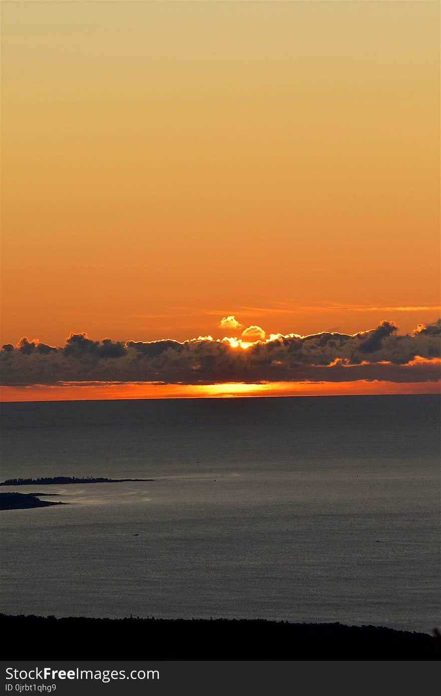 Horizon, Sky, Sunset, Sea