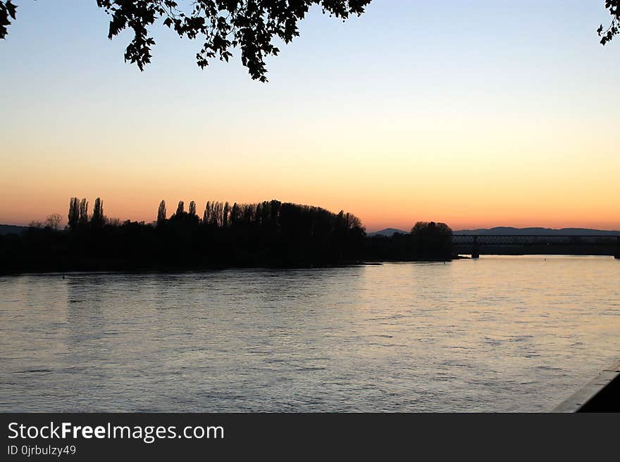 Sky, Water, Sunset, River