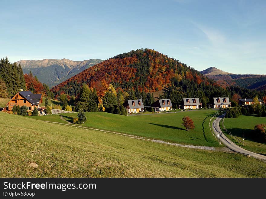 Nature, Mountainous Landforms, Mountain Village, Mountain Range