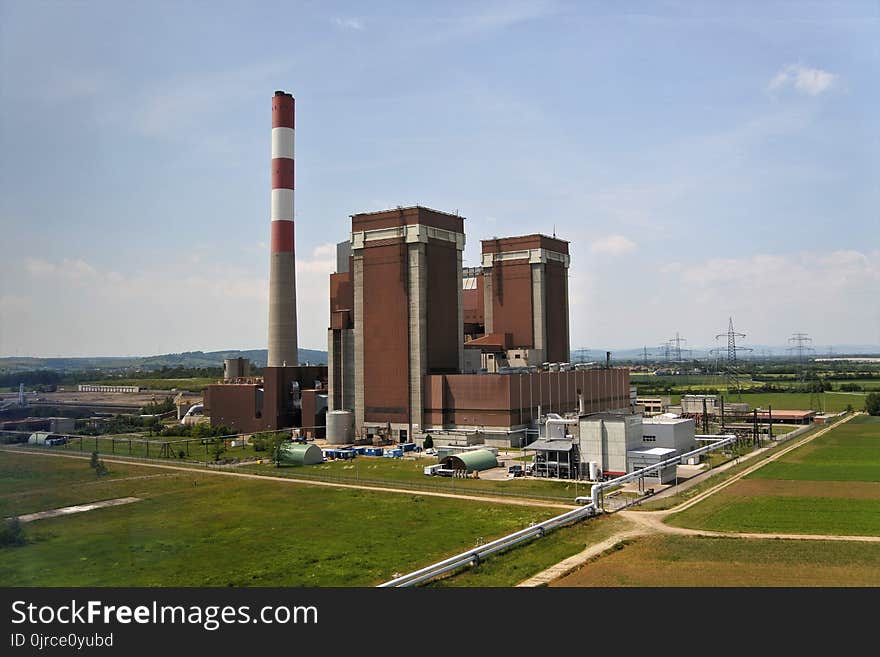 Industry, Power Station, Sky, Factory