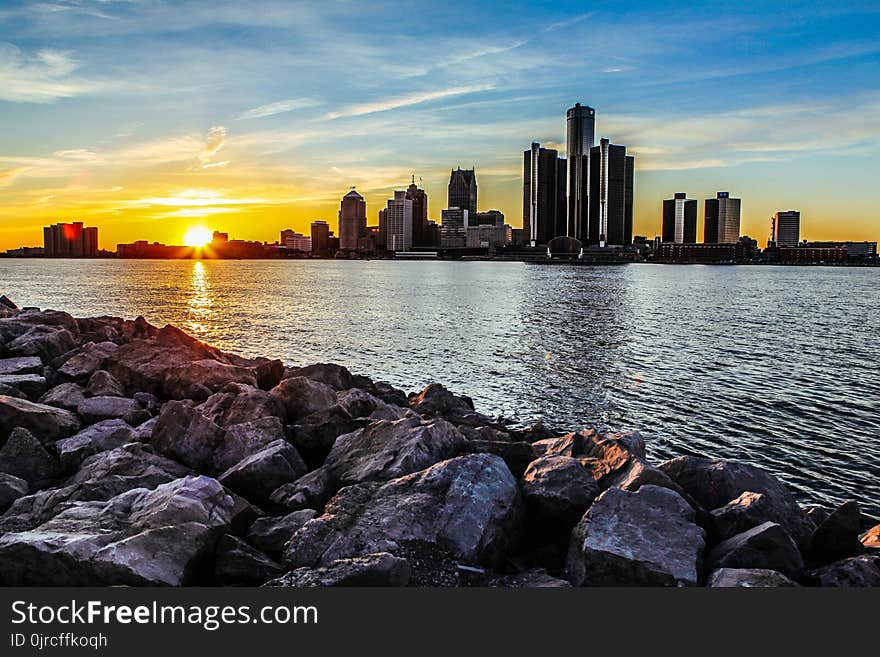 Skyline, Water, City, Sky